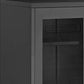 71 Inch 2 Door Storage Cabinet 4 Adjustable Shelves Powder Coated Black By Casagear Home BM275040