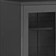 71 Inch 2 Door Storage Cabinet 4 Adjustable Shelves Powder Coated Black By Casagear Home BM275040