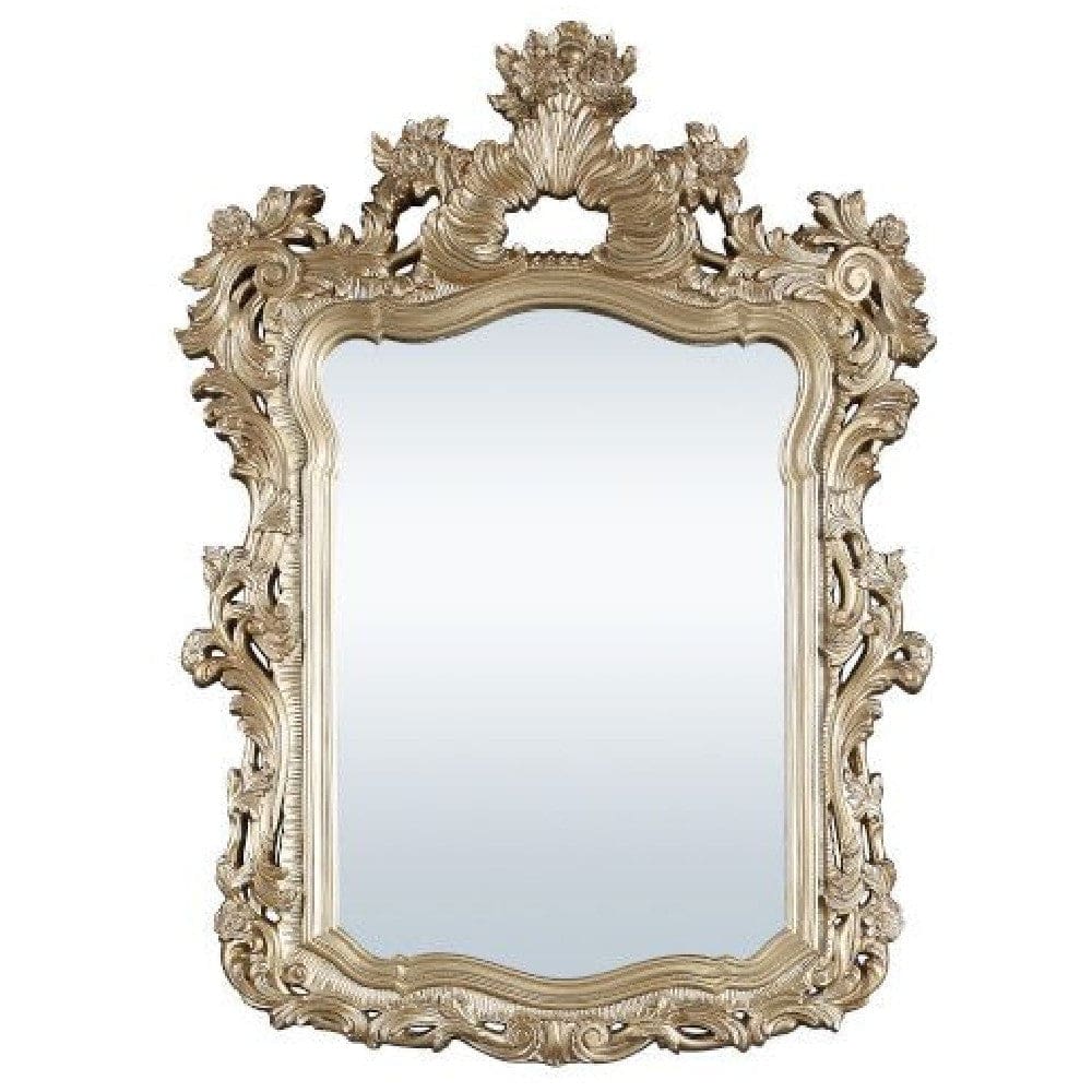 Wall Mirror | 56" | Ornate Carving | Champagne Gold