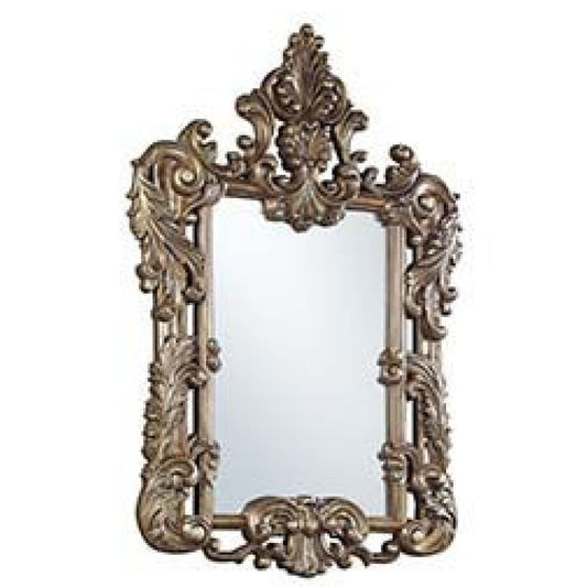60 Inch Wall Mirror, Oversized Scrolled Carving, Bronze By Casagear Home