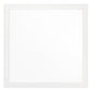 40 Inch Wall Mirror, Sleek Square Wood Frame, White By Casagear Home