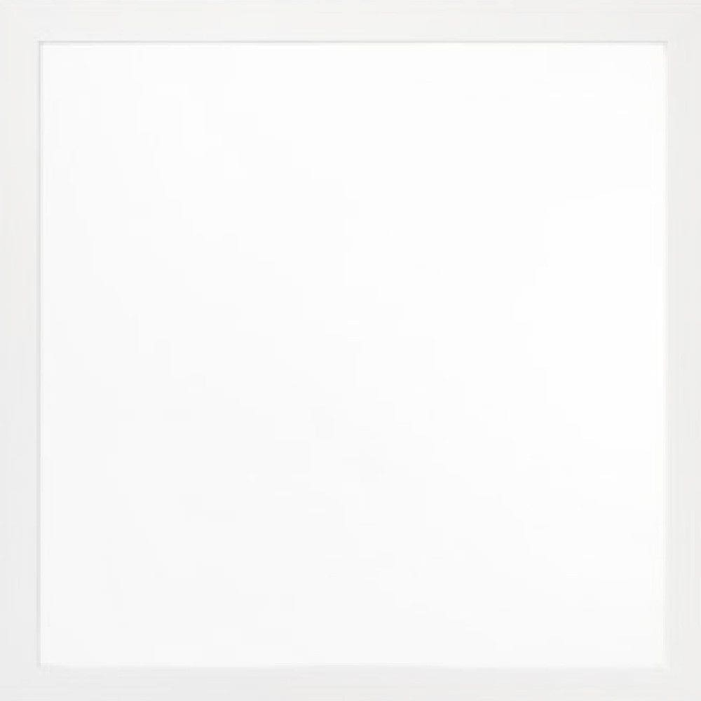 40 Inch Wall Mirror Sleek Square Wood Frame White By Casagear Home BM275059