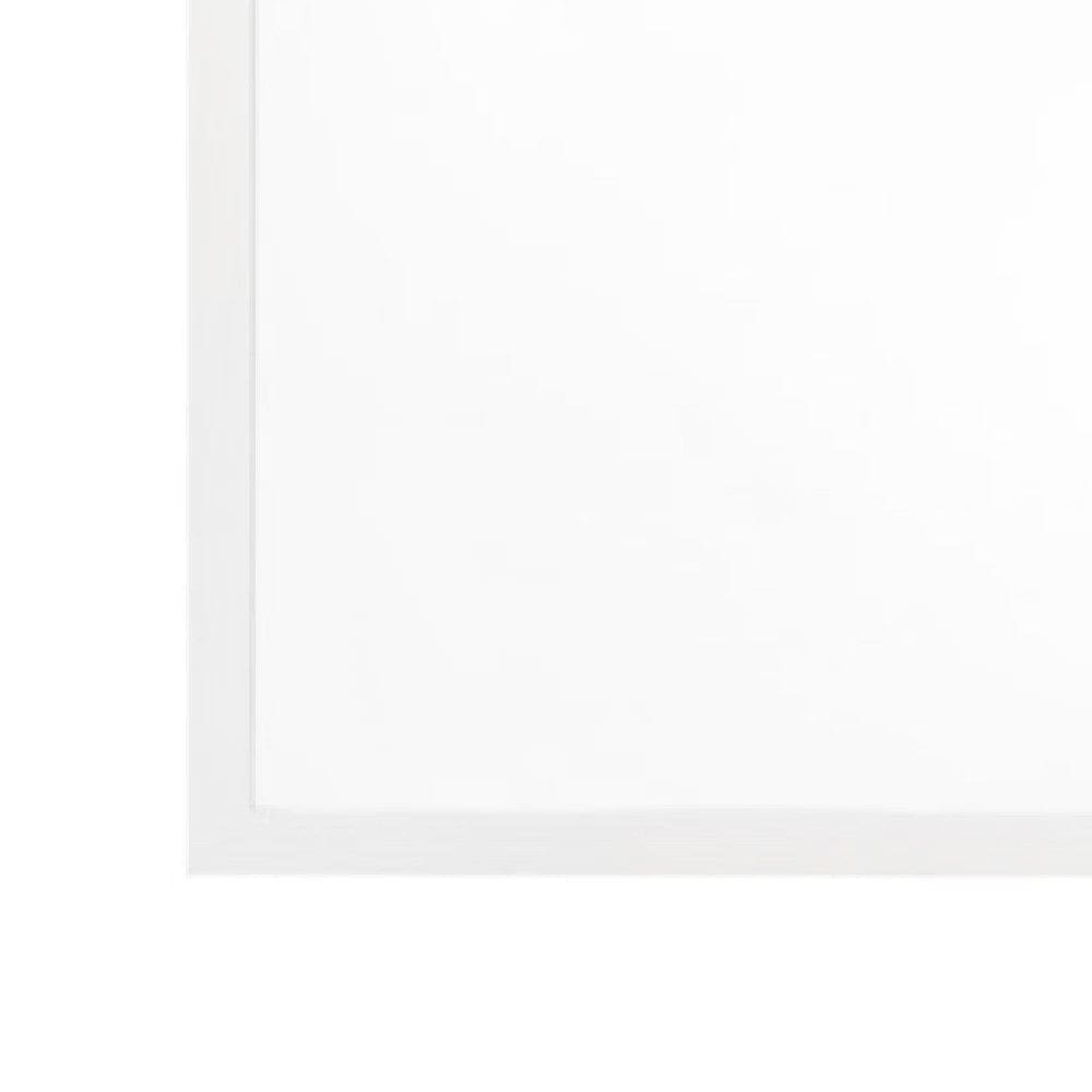 40 Inch Wall Mirror Sleek Square Wood Frame White By Casagear Home BM275059