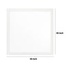 40 Inch Wall Mirror Sleek Square Wood Frame White By Casagear Home BM275059