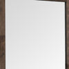 41 Inch Wood Portrait Mirror Beveled Trim Top Wood Grain Oak Brown By Casagear Home BM275062