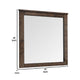 41 Inch Wood Portrait Mirror Beveled Trim Top Wood Grain Oak Brown By Casagear Home BM275062