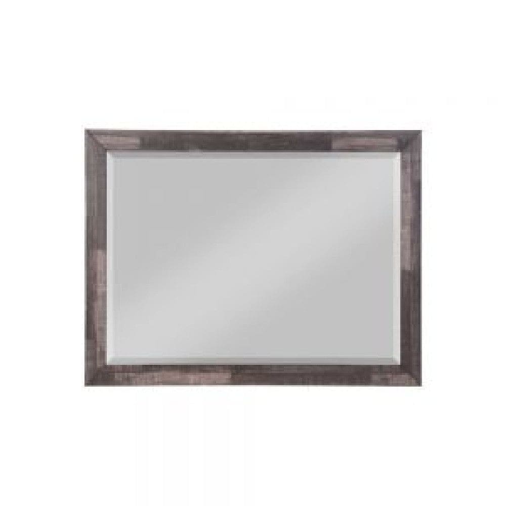 Wood Mirror | 48" | Landscape | Beveled | Rustic Brown