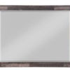 48 Inch Wood Mirror Landscape Beveled Rustic Brown By Casagear Home BM275064