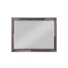 48 Inch Wood Mirror, Landscape, Beveled, Rustic Brown By Casagear Home