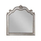 43 Inch Wood Mirror, Scalloped Crown Top, Poly Resin, Silver By Casagear Home