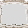 50 Inch Solid Wood Mirror Scalloped Scroll Ornate Trim Antique White By Casagear Home BM275074