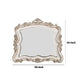 50 Inch Solid Wood Mirror Scalloped Scroll Ornate Trim Antique White By Casagear Home BM275074