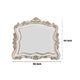 50 Inch Solid Wood Mirror Scalloped Scroll Ornate Trim Antique White By Casagear Home BM275074
