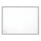 46 Inch Solid Wood Mirror, Shimmering Silver Accent, Landscape, White By Casagear Home