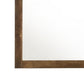 35 Inch Solid Wood Mirror Square Rustic Oak Brown By Casagear Home BM275078