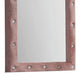 22 Inch Contemporary Upholstered Mirror Crystal Tufting Arched Top Pink By Casagear Home BM275086