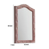 22 Inch Contemporary Upholstered Mirror Crystal Tufting Arched Top Pink By Casagear Home BM275086