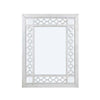 Ornate Wood Mirror | 40" | Portrait | Round Cut-Out | White