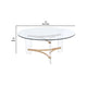 Hale 41 Inch Round Coffee Table Glass Top Acrylic Legs Clear Gold By Casagear Home BM275491