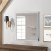 Tyra Wall Mirror | 39" | Rectangular Wood Frame | White