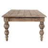 Ray 64 Inch Reclaimed Pine Wood Coffee Table Turned Baluster Legs Beige By Casagear Home BM275589