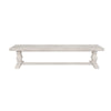 Kai 66 Inch Reclaimed Pine Dining Bench Turned Pedestals Antique White By Casagear Home BM275645