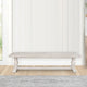 Kai Dining Bench | 66" | Reclaimed Pine | Turned Pedestal | White