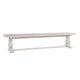 Kai 83 Inch Reclaimed Pine Dining Bench, Turned Pedestals, Antique White By Casagear Home