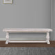 Kai Dining Bench | 83" | Reclaimed Pine | Turned Pedestal | White