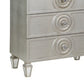 Nic 54 Inch Modern Tall Dresser Chest 5 Drawers Round Knobs Silver By Casagear Home BM275684