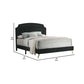 Lily Platform King Upholstered Bed Padded Headboard Black Gold By Casagear Home BM275735