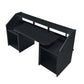 71 Inch Wood Music Studio Desk Keyboard Tray Monitor Top Black By Casagear Home BM276204