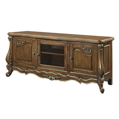TV Stand | 75" | 3 Cabinet | Antique Oak