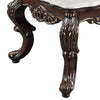Ben 52 Inch Marble Coffee Table Scrolled Details Cabriole Legs Brown By Casagear Home BM276298