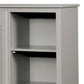 51 Inch Solid Wood Storage Closet 1 Cabinet 3 Compartments Gray By Casagear Home BM276344