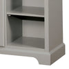 51 Inch Solid Wood Storage Closet 1 Cabinet 3 Compartments Gray By Casagear Home BM276344