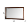 44 Inch Wall Mirror Molded Trim Rectangular Wood Frame Cherry Brown By Casagear Home BM276345