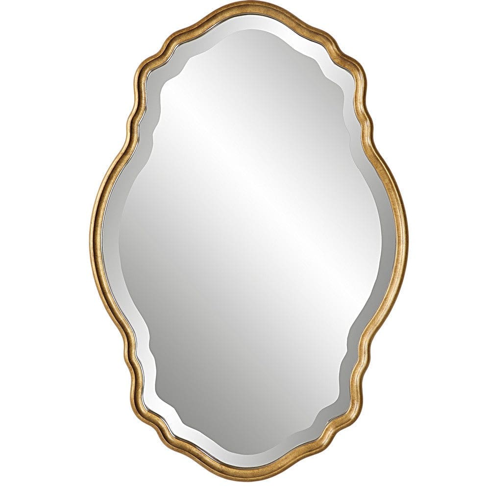 Wall Mirror | 33" | Quatrefoil Shape | Gold