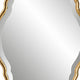 33 Inch Wood Wall Mirror Elongated Quatrefoil Gold By Casagear Home BM276683