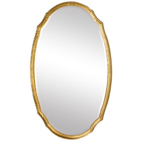 Wall Mirror | 36" | Oval | Concave Surface | Gold