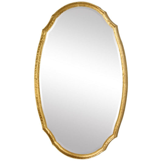 Wall Mirror | 36" | Oval | Concave Surface | Gold