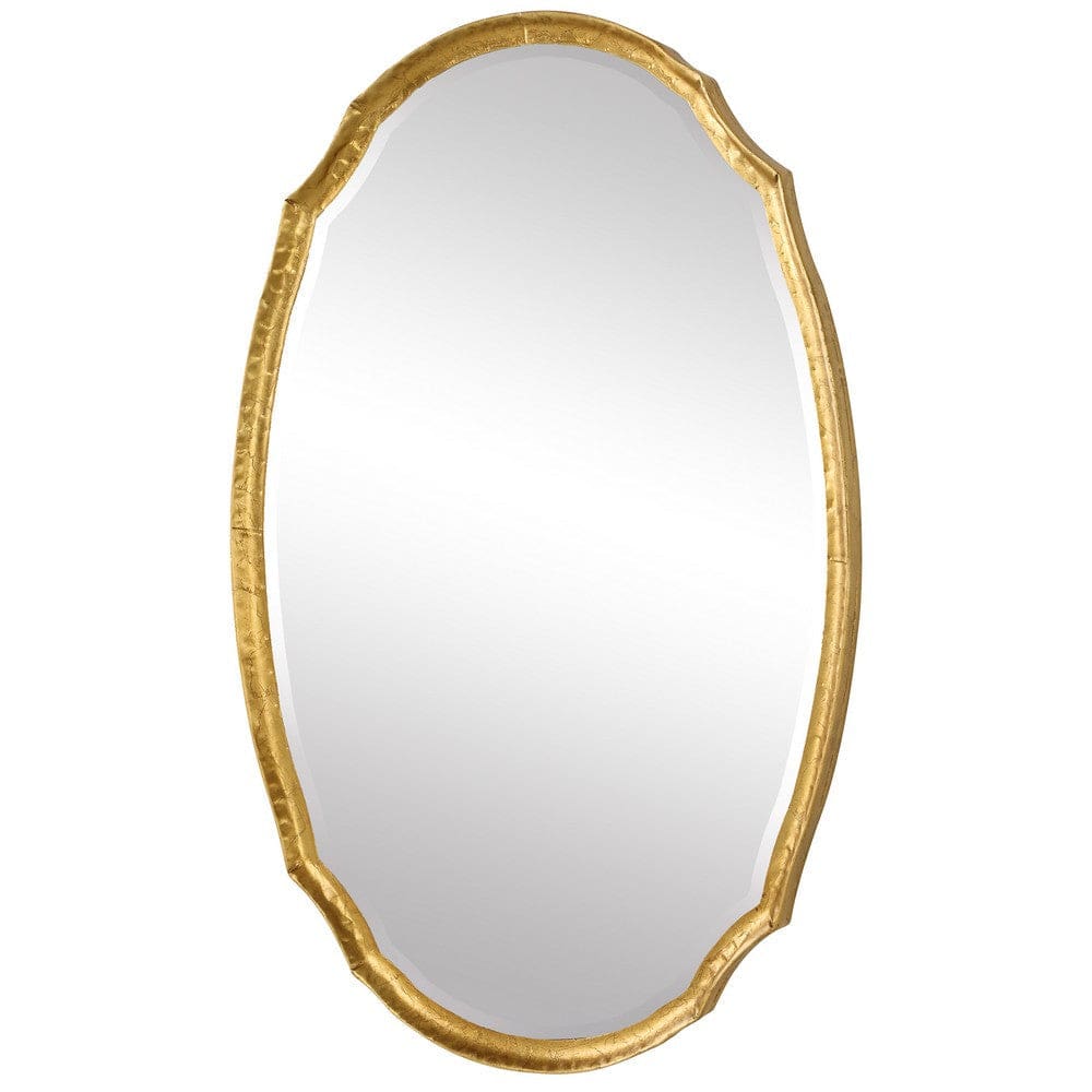 Wall Mirror | 36" | Oval | Concave Surface | Gold