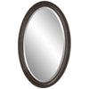 32 Inch Wood Wall Mirror Beaded Oval Shape Antique Bronze By Casagear Home BM276690