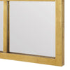 44 Inch Wood Wall Mirror Arched Windowpane Shape Antique Gold By Casagear Home BM276691