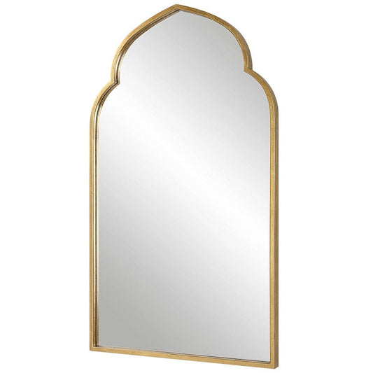 Wall Mirror | 38" | Moroccan Style | Antique Gold