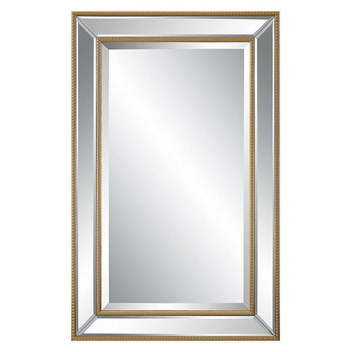 Wall Mirror | 32" | Beveled Frame | Gold