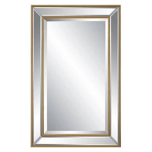 Wall Mirror | 32" | Beveled Frame | Gold