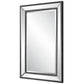32 Inch Wood Wall Mirror Beveled Mirror Frame Silver By Casagear Home BM276697