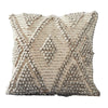 Throw Pillow Cover | 18" | Beaded Diamond Pattern | Beige
