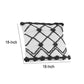 18 Inch Decorative Throw Pillow Cover Crossed Trellis White Fabric By Casagear Home BM276703